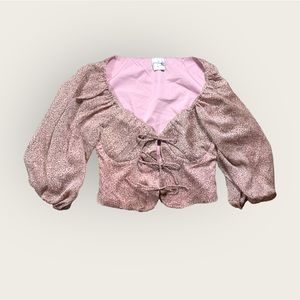 Polly (Princess Polly) Pink Corset Leopard Top